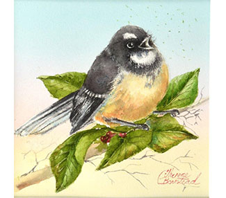 bird on a branch singing