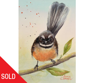Angry looking bird on a branch