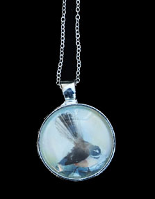 Fantail on a small pendant