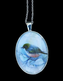 waxeye on a large pendant