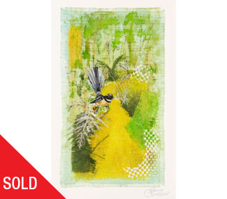 In the Garden Fabric art