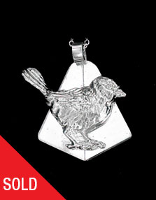 Silver bird pendant